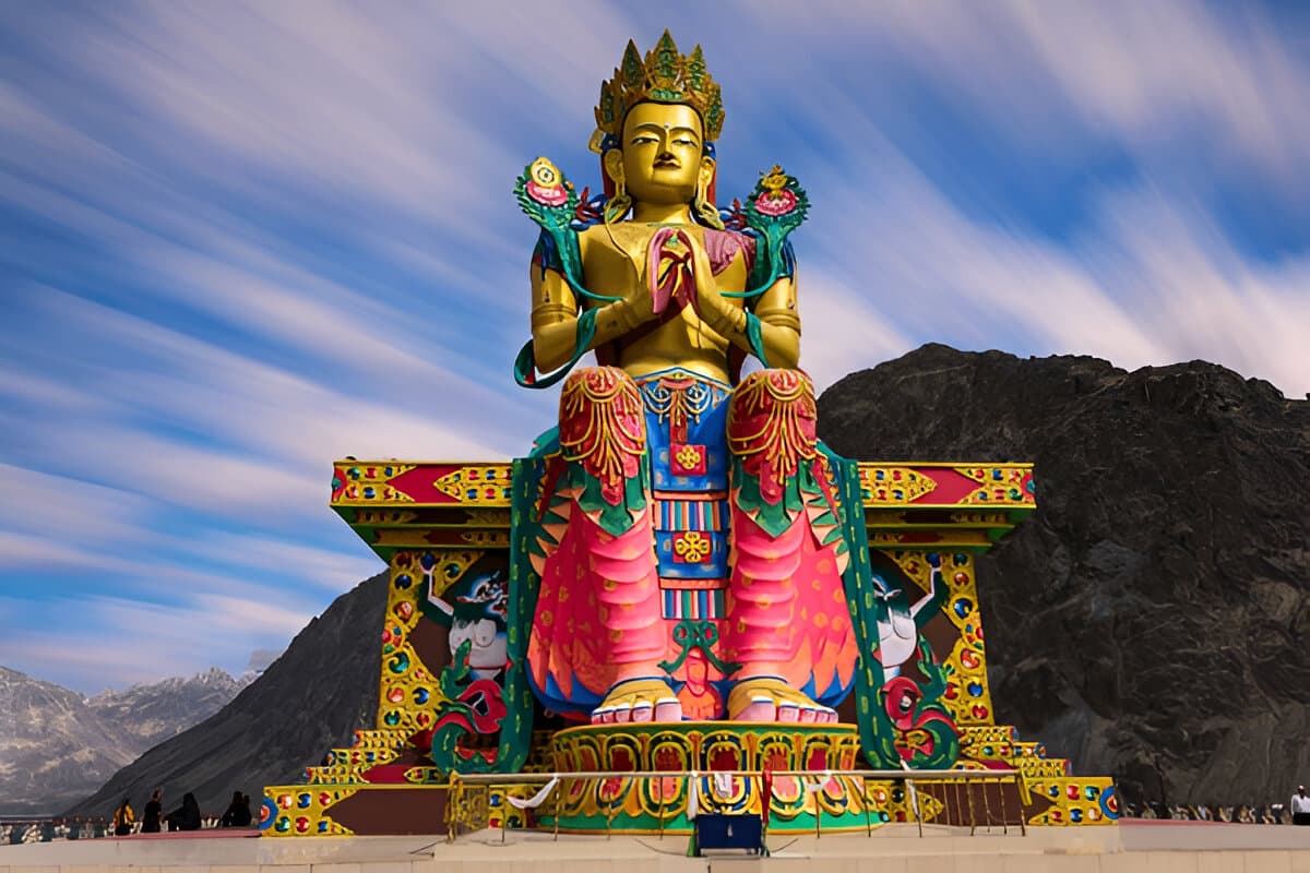 statue of Maitreya Buddha in Ladakh